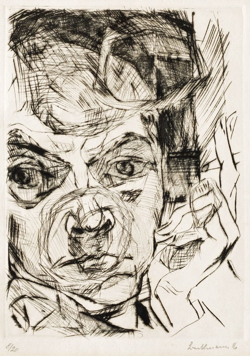 Max Beckmann: Der Raucher (Selbstbildnis), 1916