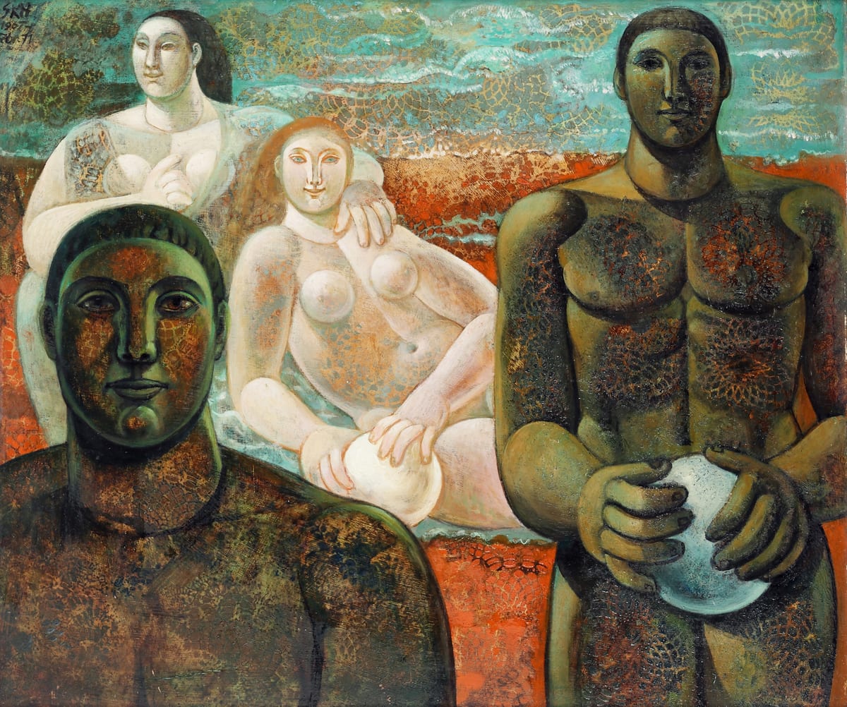 Susanne Kandt-Horn: Athleten und Frauen am Meer, 1967/71
